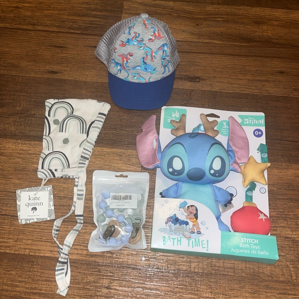 Pacifier Clips/Dinosaur Hat Cat&Jack /Kate Quinn Bonnet